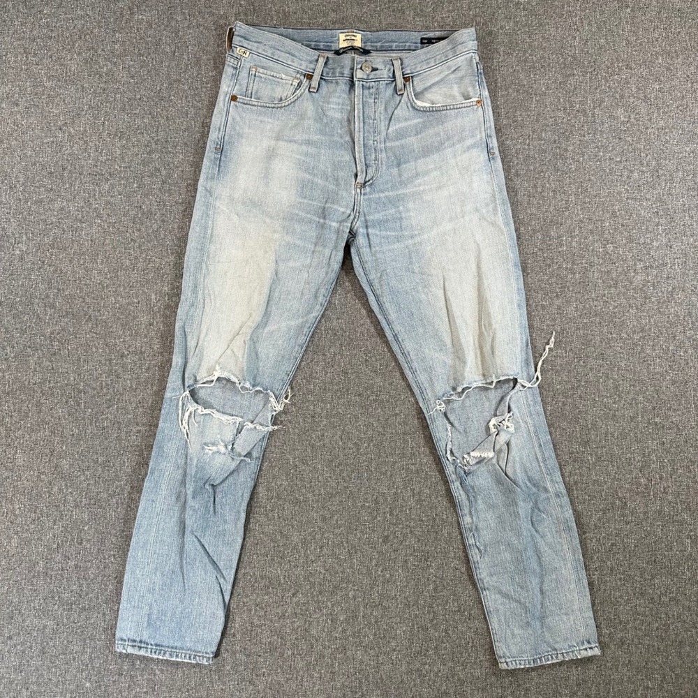 Citizens of Humanity Jeans Women 27 Liya High Rise Classic Fit Crop Light Blue